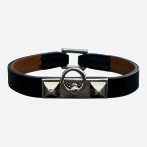 Hermes Black Swift & Palladium Hardware Mini Rivale Bracelet